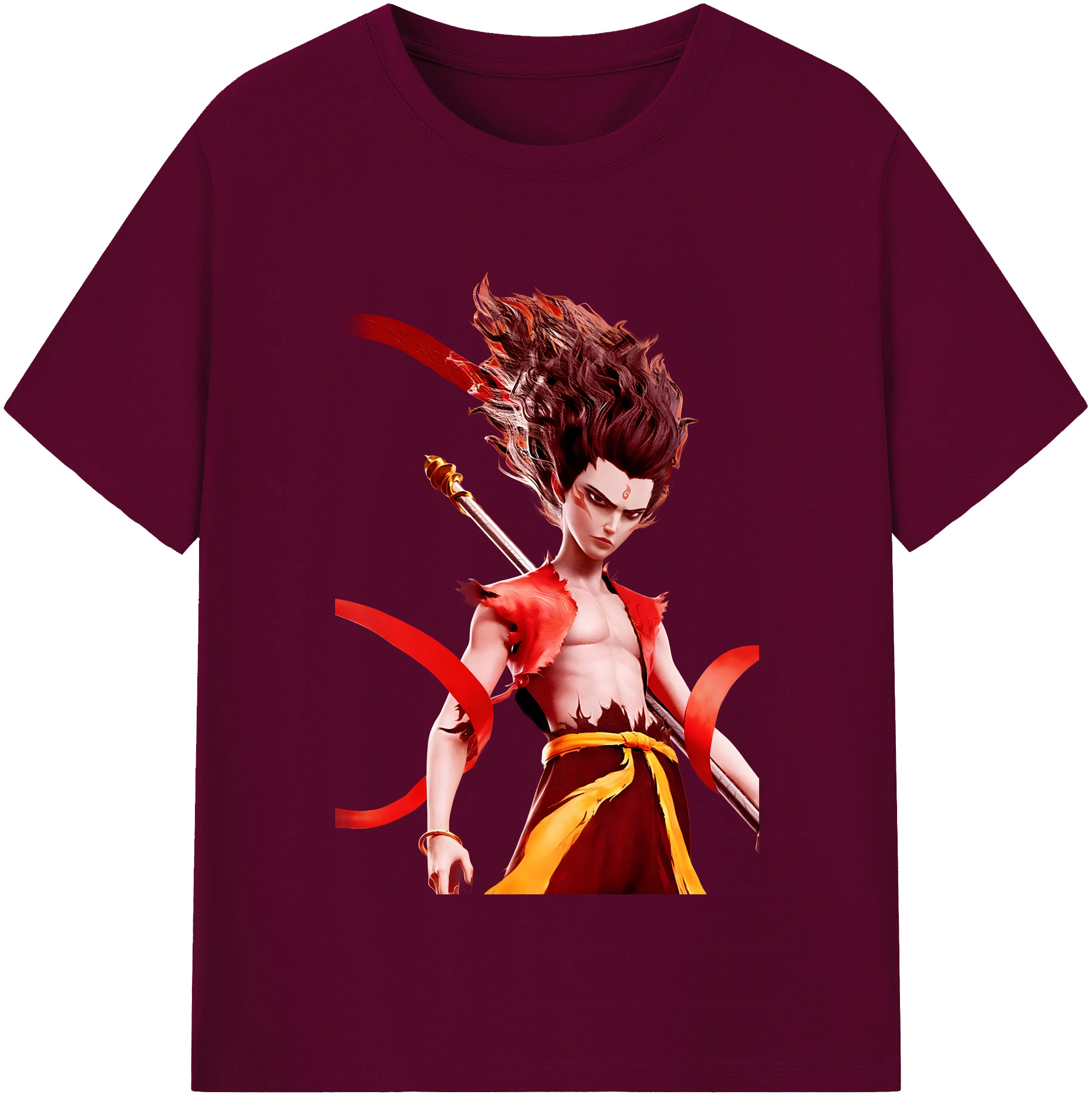 （画像用） Ne Zha 2 ナタ 魔童の大暴れ レディースカジュアルプリントTシャツ（綿100％）